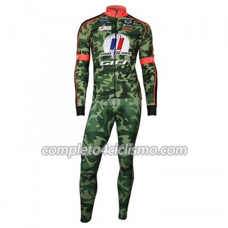 Completo Maglia ML + Pantaloncino con bretelle ML 2018 Armee De Terre N001